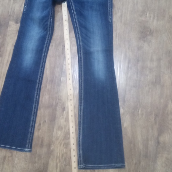 Rock Revival Women's 26 Gwen Bootcut Flap Pockets Shimmer Distressed NWOT - Picture 12 of 13